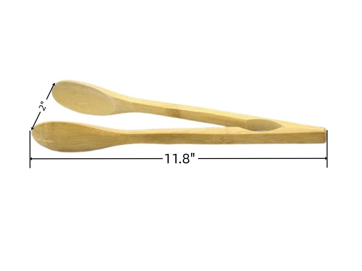 Bamboo Toaster Tongs 11.8" β Heat-Resistant Eco-Friendly Kitchen Tool