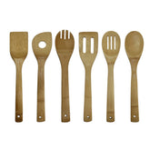 6-Piece Bamboo Spatula & Spoon Set | Non-Stick Cooking Utensils for Kitchen | Eco-Friendly and Heat-Resistant