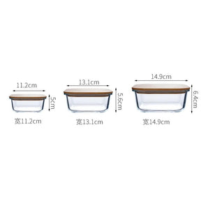 Glass Food Storage Set – 3pc Reusable Containers with Bamboo Lids