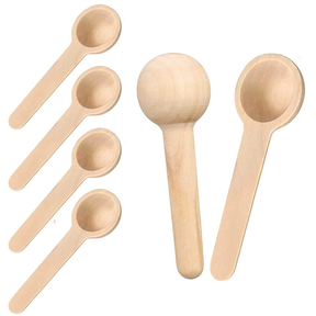 Mini Wooden Spoons Set (6-Pack) – Natural Scoops for Spices, Salt, Coffee & Bath Jars